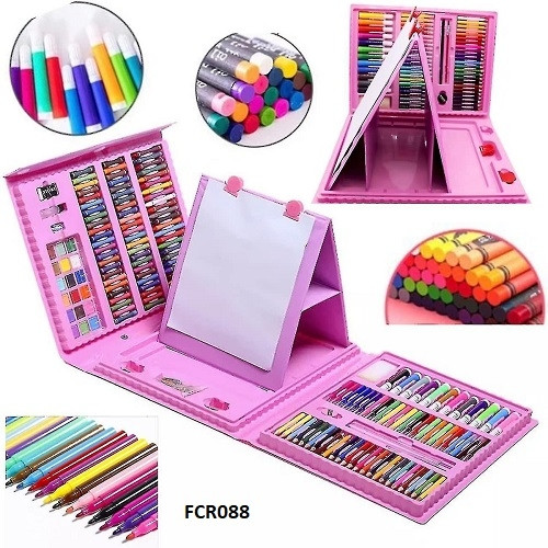 Drawing Art Set Painting Drawing Supplies 208 Pcs (Pink Color Box) FCR088 (Home Delivery Free)